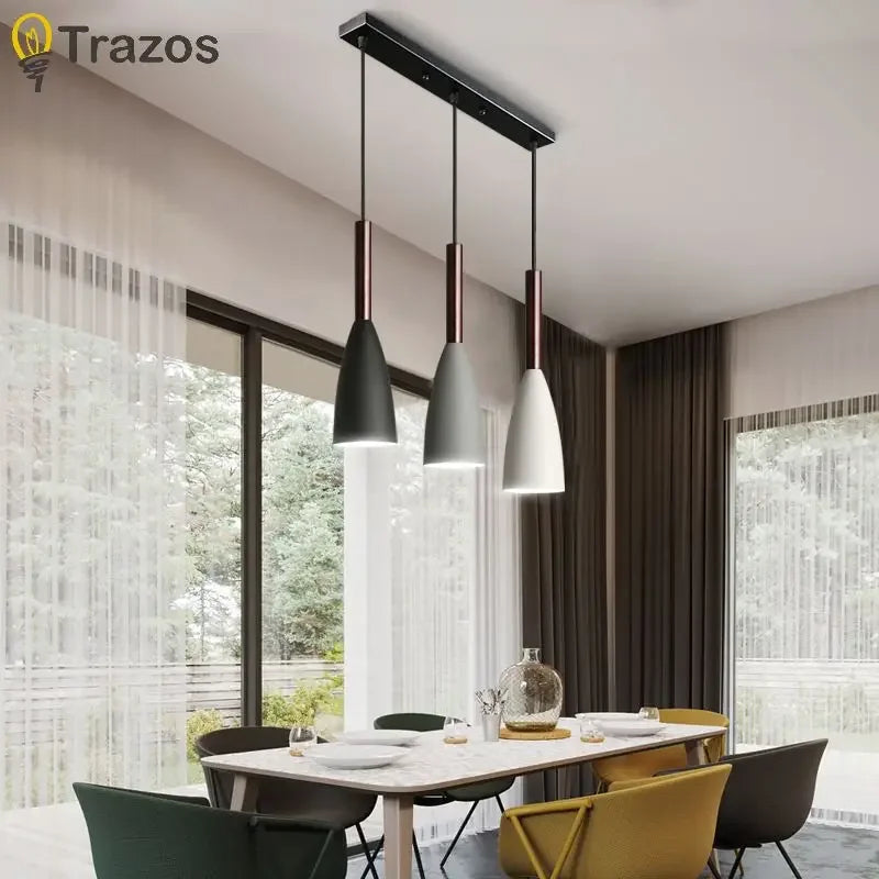 Modern 3-Head LED Chandelier for Dining Rooms - Creative Nordic Style Lighting