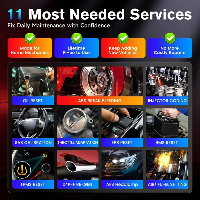 Automotive Diagnostic Scanner with CAN FD Support - Full System OBD2 Code Reader for Cars