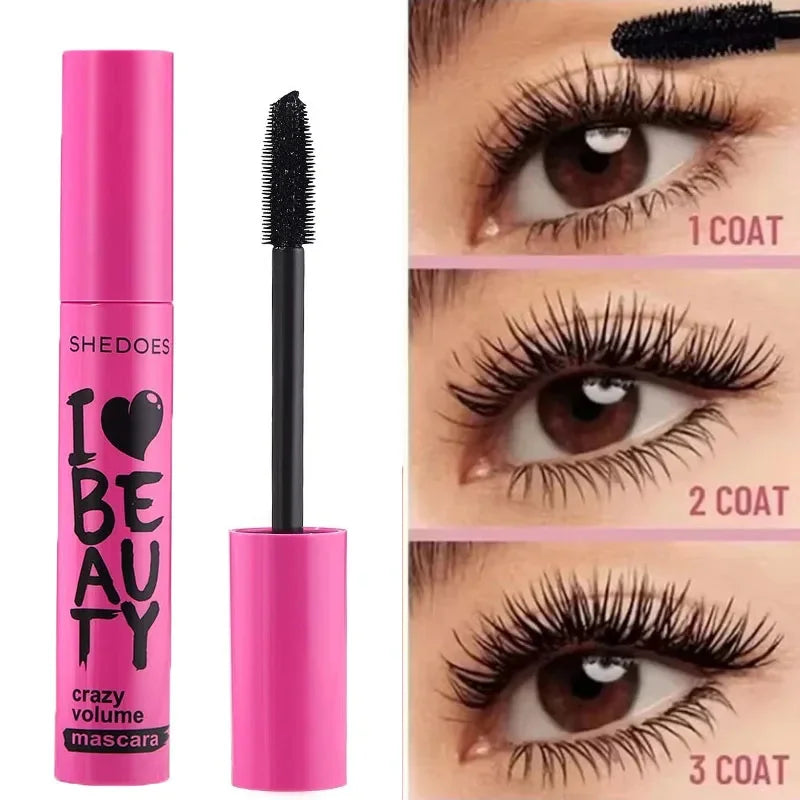 Waterproof 5D Lengthening Mascara with Volume & Curl for Long-Lasting Eye Makeup