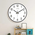 Silent Wall Clock with Large Digital Quartz Display for Living Room Bedroom Office