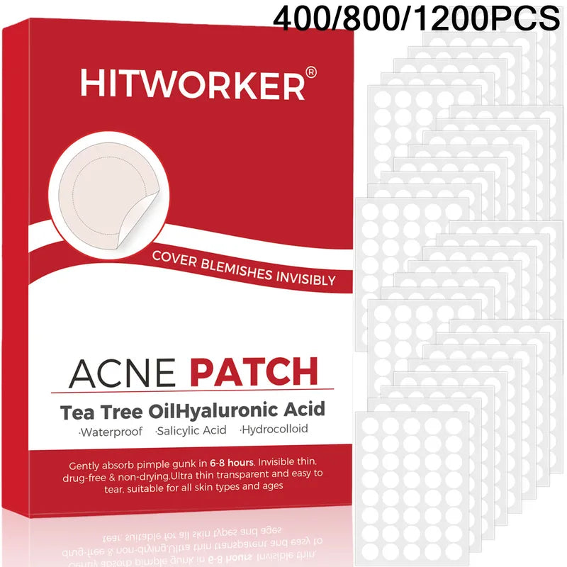 Waterproof Acne Patch Set for Facial Cleansing - Hypoallergenic, All Skin Types