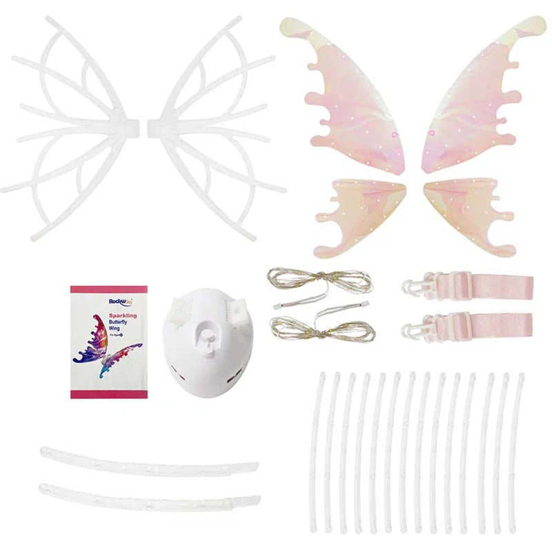 Kids Electric Butterfly Wings Costume with LED Lights for Halloween & Parties
