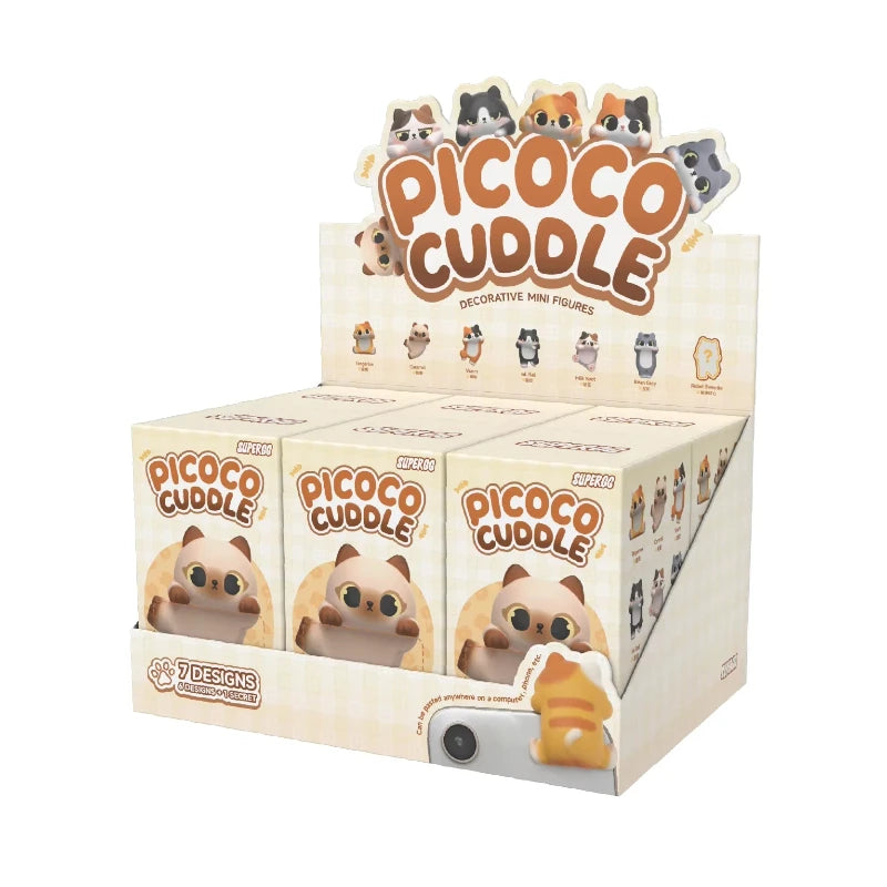 Cute Cat Mini Figures Blind Box Anime Phone & PC Ornaments Set - Doll Decorations