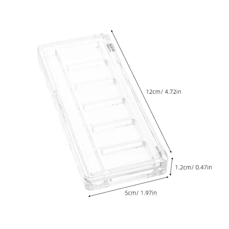 Refillable 6-Grid Transparent Eyeshadow Palette - Travel Makeup Organizer