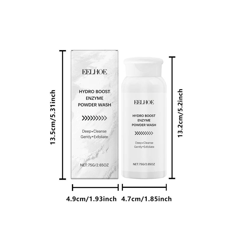 Gentle Enzyme Face Powder Wash for Oil Control & Brightening - Deep Cleansing, Blackhead Removal