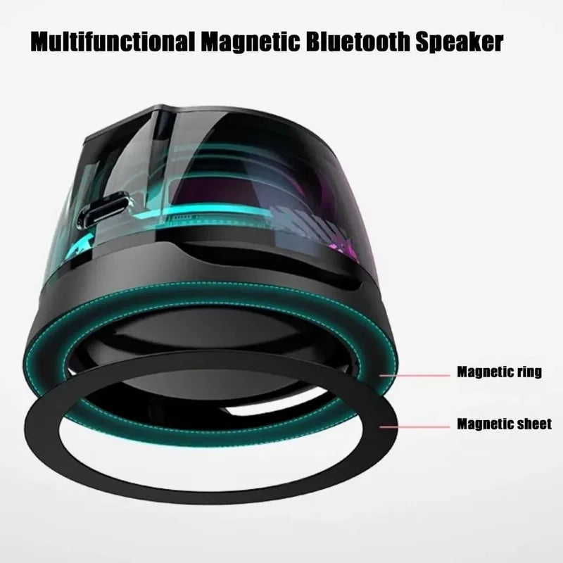 Mini Bluetooth Speaker with RGB LED Lights Waterproof Portable Compact Sound Box
