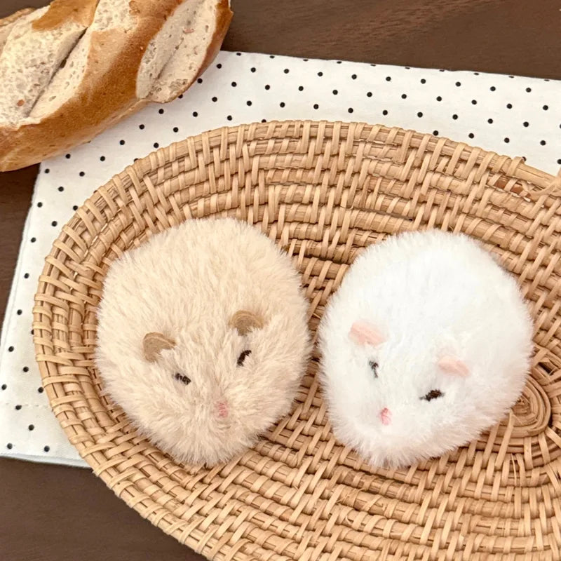 Cute Plush Hamster Hair Clip Set - Versatile Fury Hair Accessories for Kids & Teens