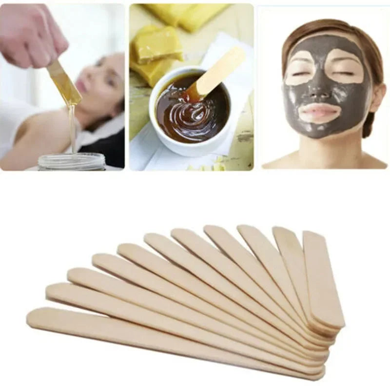 Disposable Wooden Tongue Depressor & Waxing Spatulas - Hygienic & Portable, 50/100 pcs