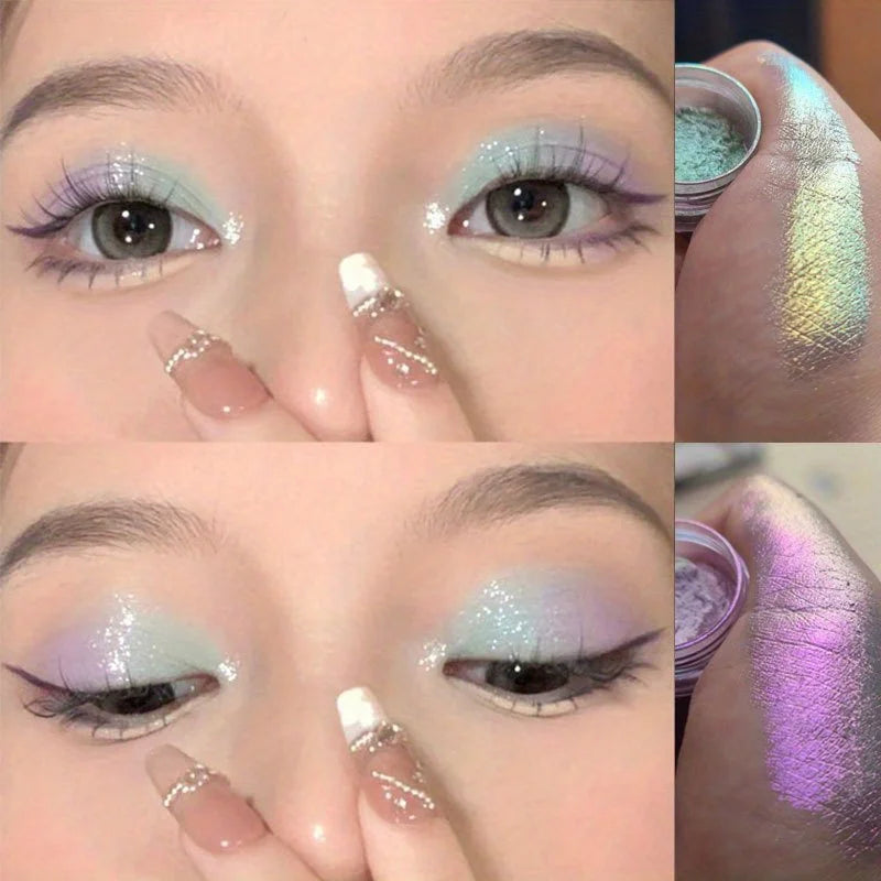 Glitter Eye Shadow Palette - Brightening Metallic Gradient Colors for Festive & Lazy Makeup