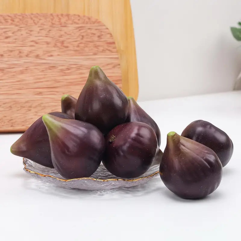 8pcs Artificial Fig Display - Realistic Faux Fruit for Decoration