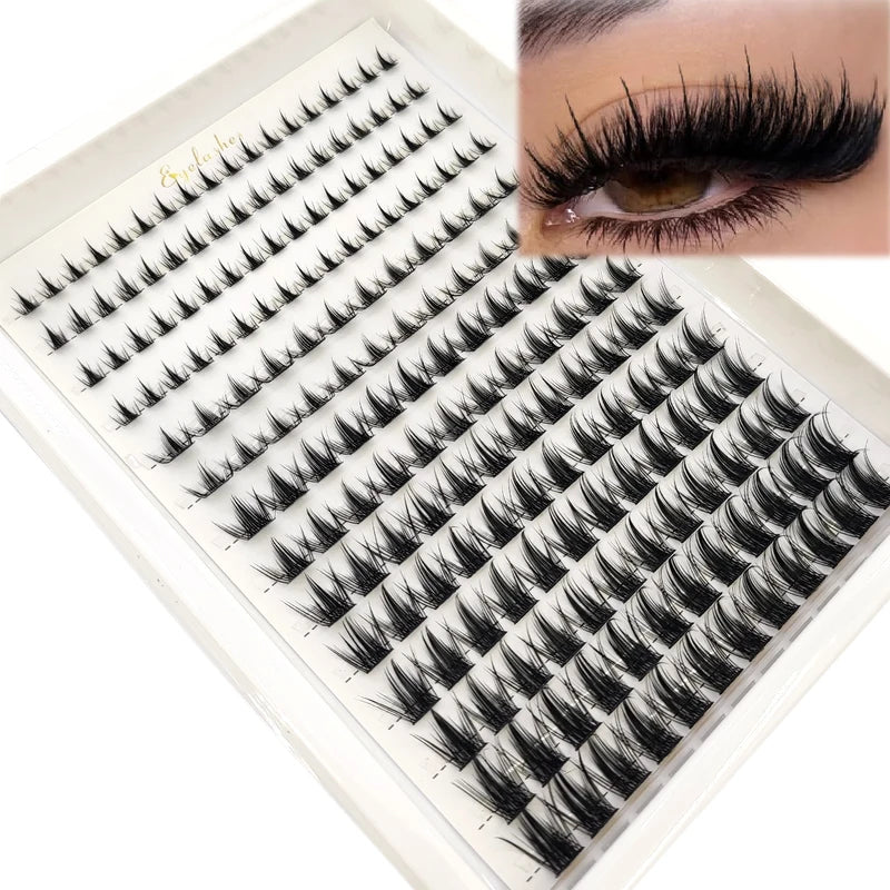 False Lash Bundle Makeup Eyelash Extension Kit Waterproof DIY Manga Lashes