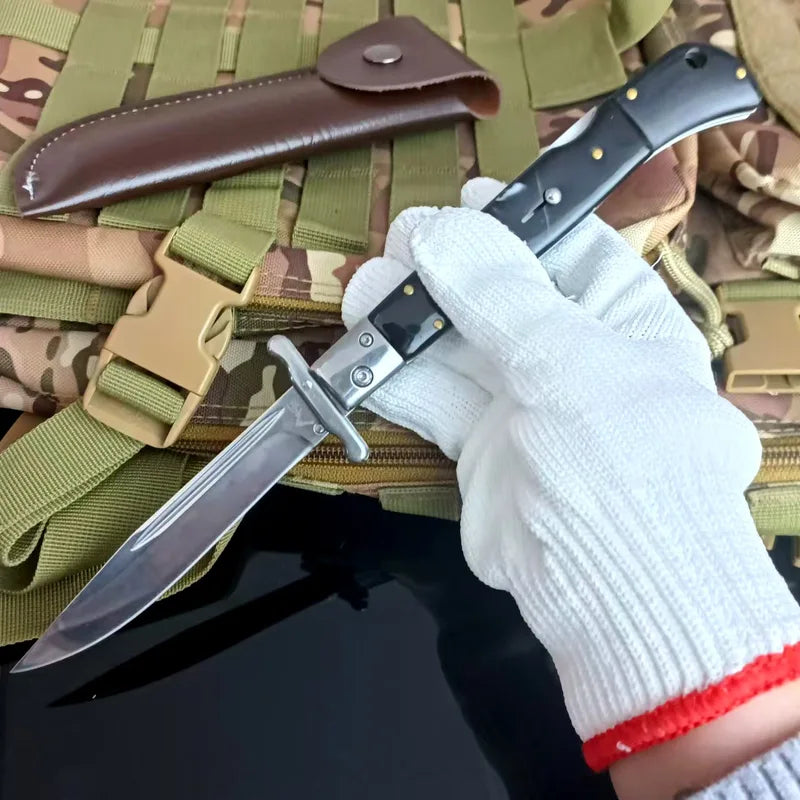 Utility Folding Survival Knife with 440C Steel Blade for Camping Hunting Rescue