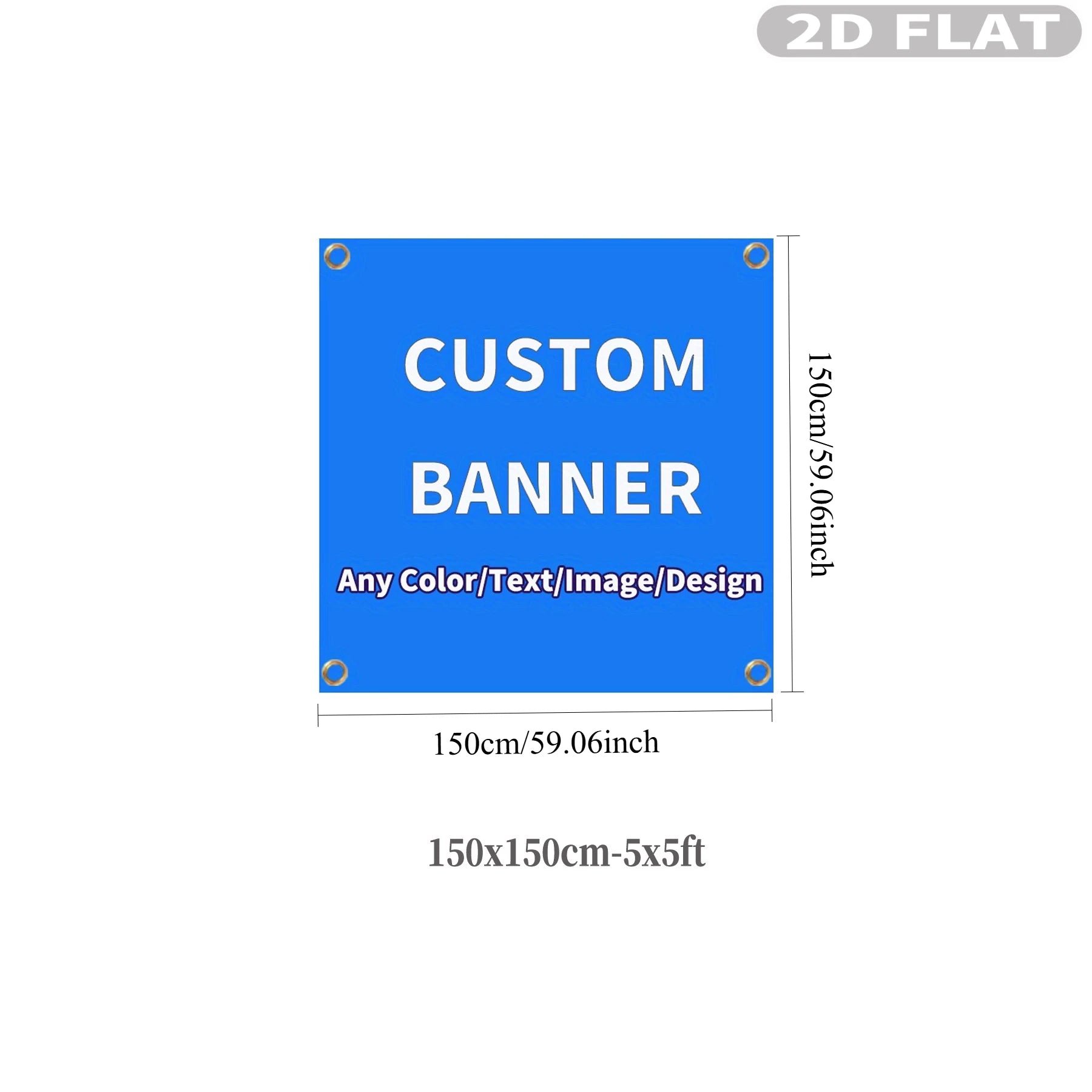 Outdoor & Indoor Polyester Banner with Grommets - Custom Sizes for Home Decor