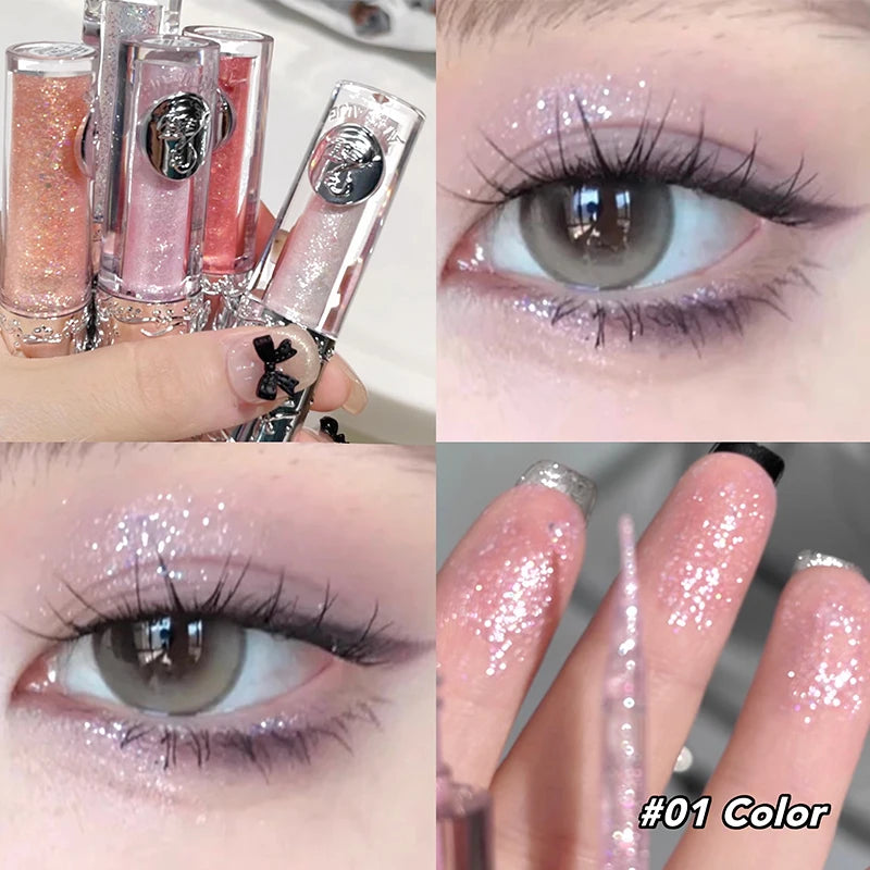 Waterproof Glitter Liquid Eye Shadow - Shimmer Highlighter for Eye Makeup