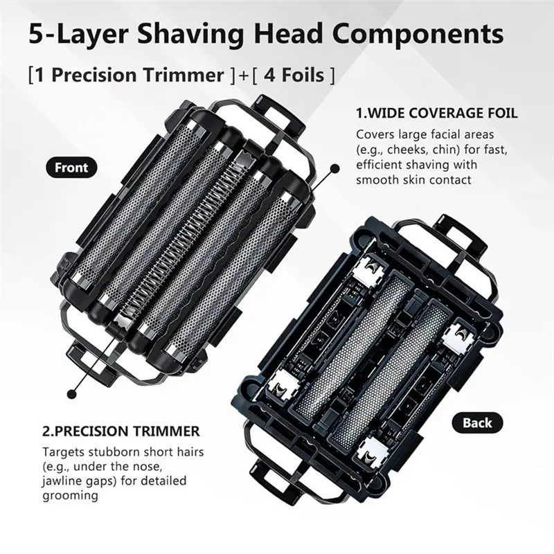 Replacement Foil and Inner Blade Set for Panasonic ARC5 5-Blade Shaver ES-LV97-K ES-LV67-K