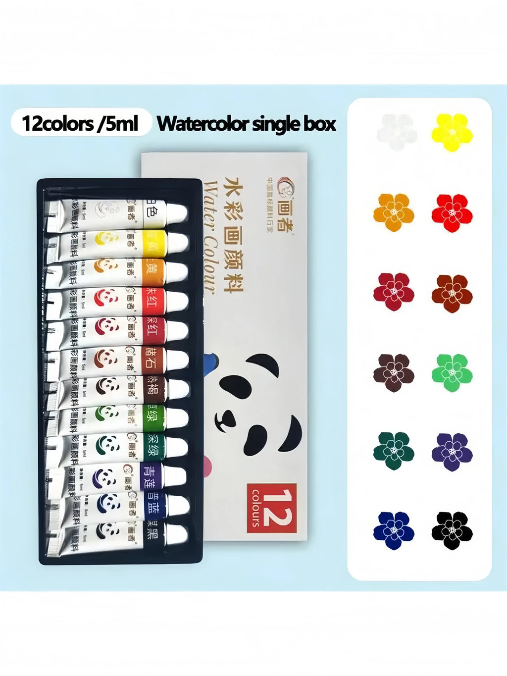 Watercolor Paint Set 5ml Tubes for DIY Art on Clothing Canvas Shoes & Jeans