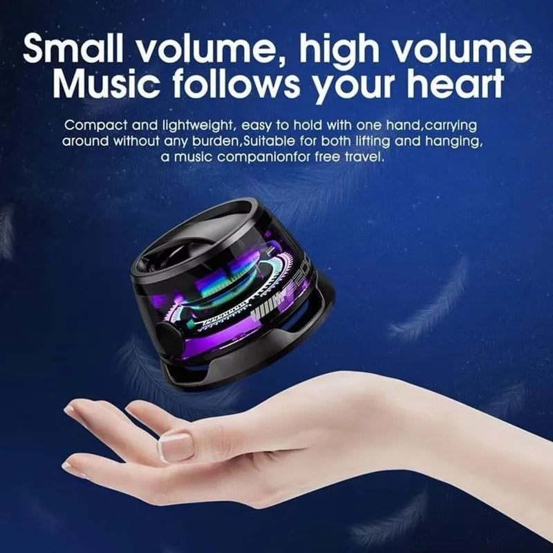 Mini Bluetooth Speaker with RGB LED Lights Waterproof Portable Compact Sound Box