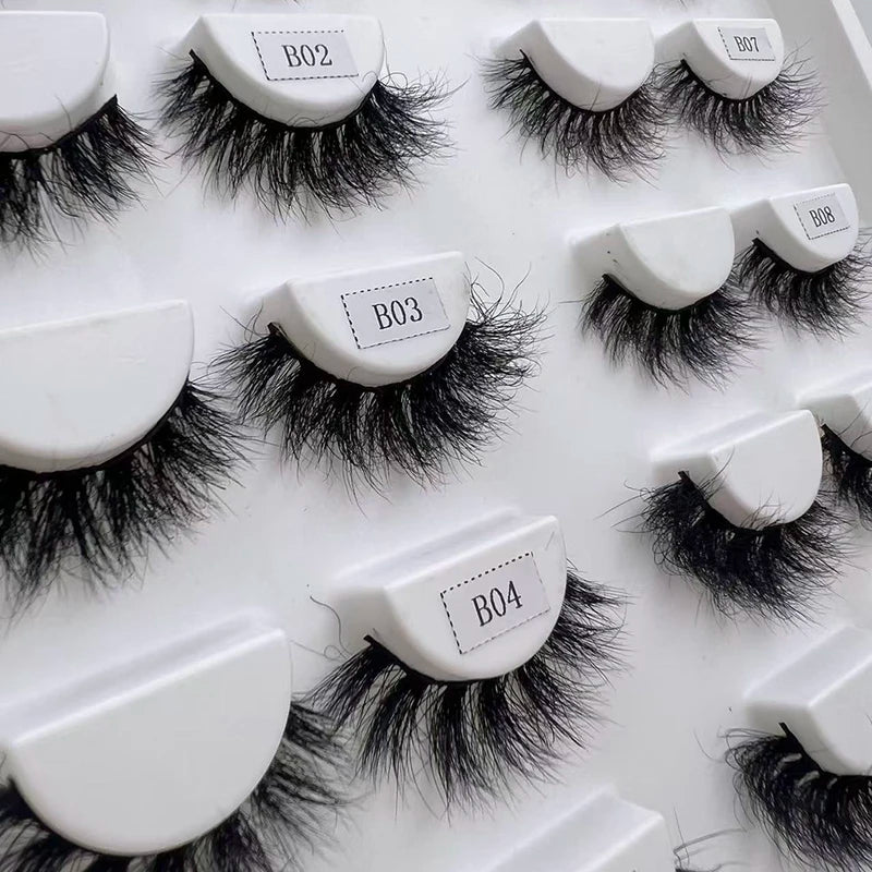 Reusable 3D Mink False Eyelashes - Fluffy Layered Natural Look