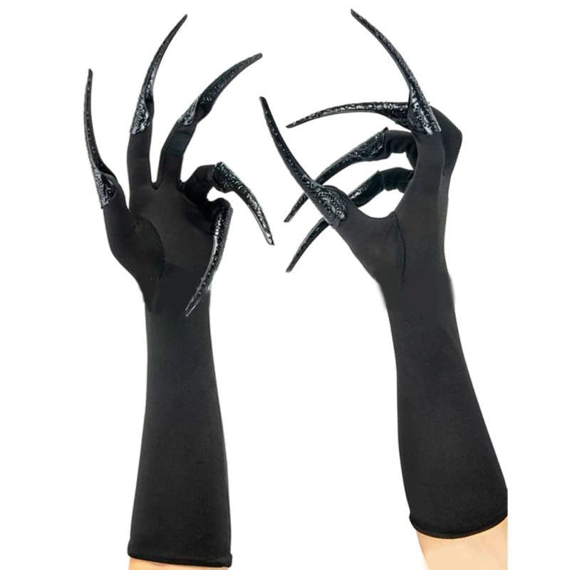 Long Nails Gloves for Halloween Cosplay Costume Accessories - Detachable Scary Fingernails