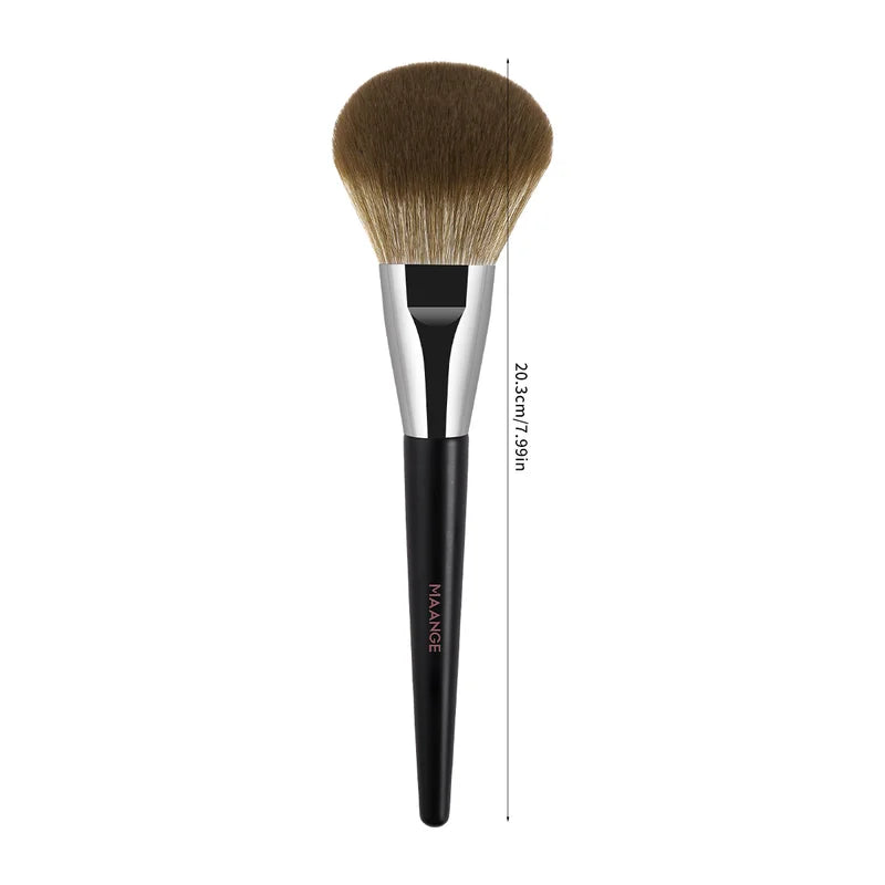 Large Slanted Powder Brush for Mineral Makeup Blending - Soft Synthetic Hair