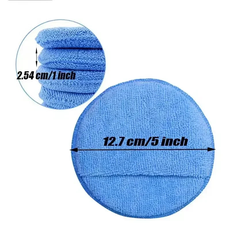 Microfiber Car Wax Applicator Mitts Set for Polishing and Detailing
