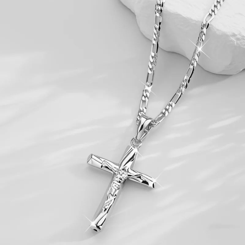 Religious Cross Pendant Necklace for Men Women Sacred Jewelry Gift