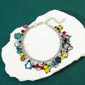 Cute Kawaii Charm Bracelet for Women and Girls - Cartoon Pikachu Squirtle Mew Meowth Jewelry Gift