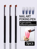 Gradient Smudge Nail Art Brush Set for Manicure UV Gel Polish Draw Paint
