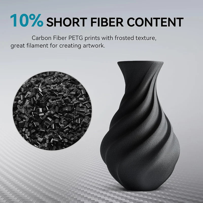 High-Strength PETG Carbon Fiber 3D Printer Filament 1.75mm for Impact-Resistant Prints