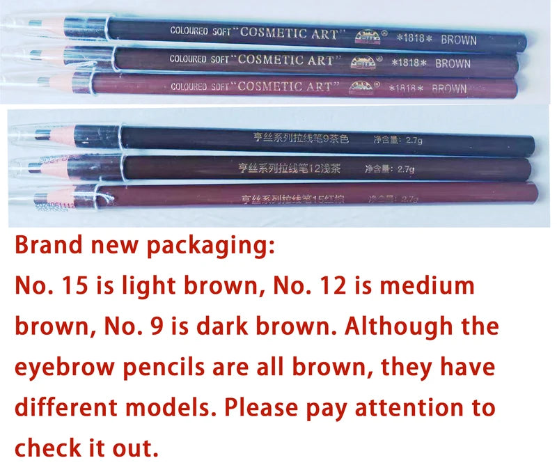 10pcs Waterproof Eyebrow Pencils Set for Natural Makeup - Microblading & Tint