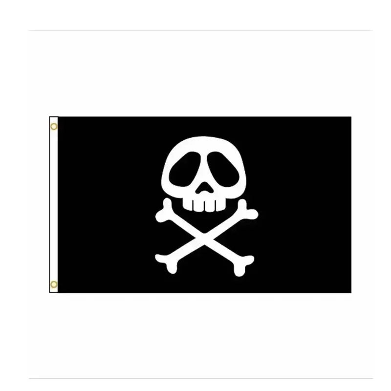 Pirate Skull Flag - Outdoor Indoor Decorative Banner for Parties & Halloween