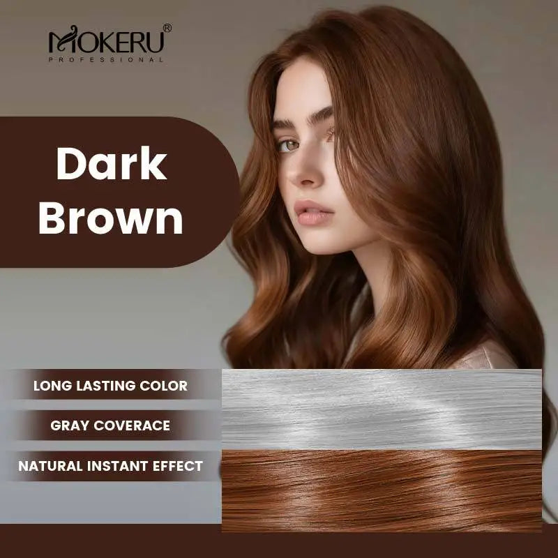 Organic Argan Oil Hair Dye Shampoo for Gray Hair - Long Lasting Color
