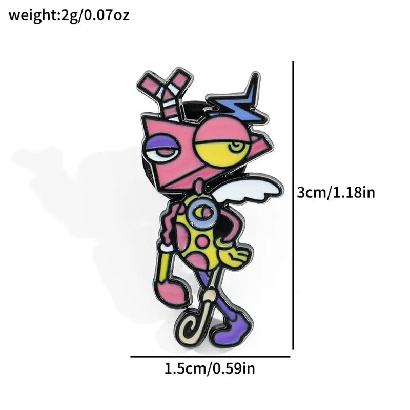 5pcs Circus Anime Pins Enamel Brooches for Bags Clothes Collectibles Gifts