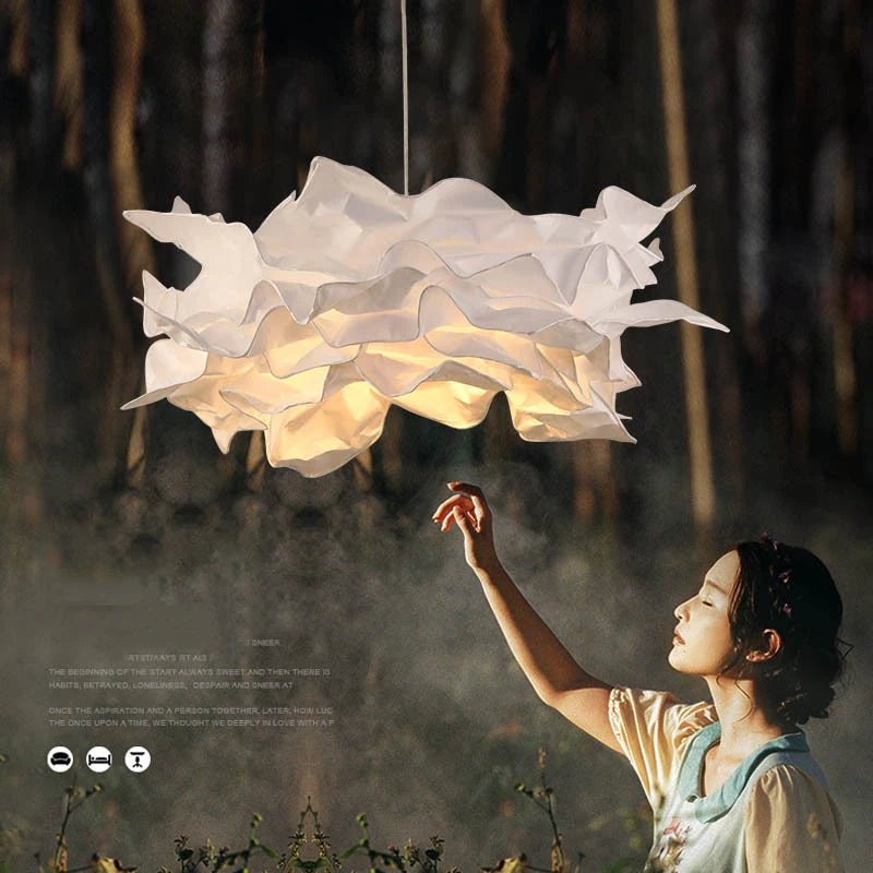 Handmade DIY Pendant Lamp for Restaurant & Home Ceiling Lighting - Paper Shade, E27