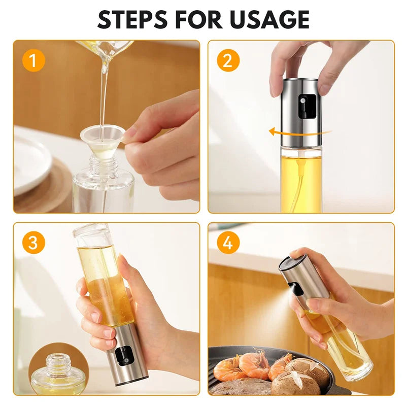 Glass Oil Sprayer for Cooking - Salad, BBQ, Kitchen, Baking, Vinegar Bottle