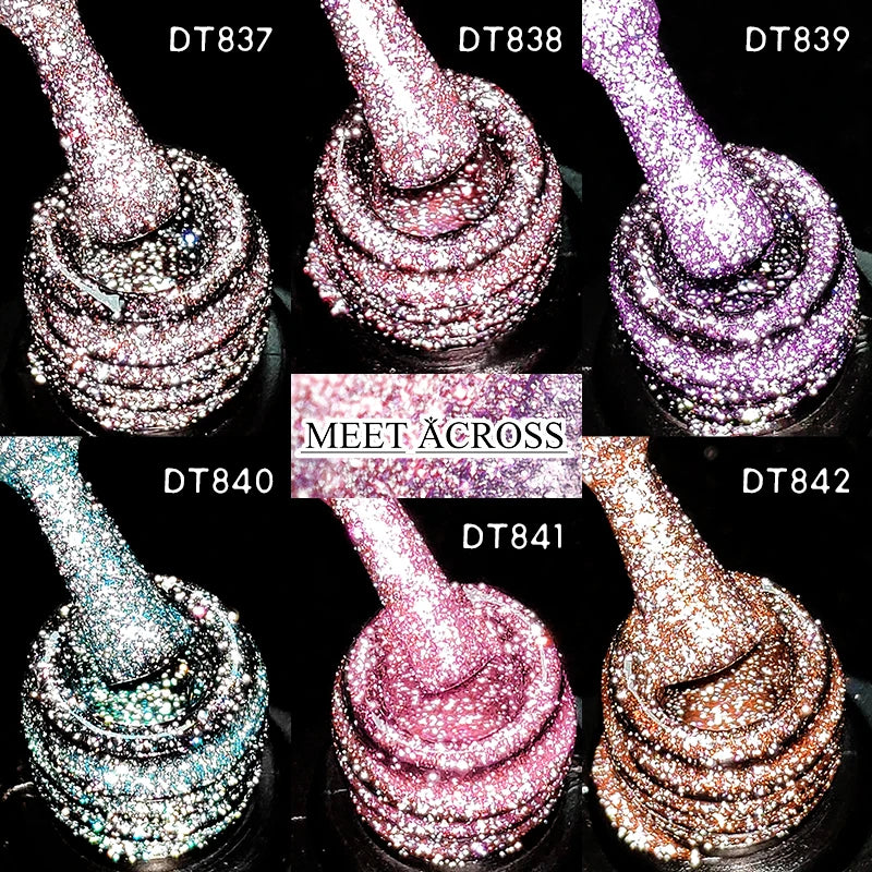 Reflective Glitter Gel Nail Polish - Semi-Permanent 7ml UV & LED Soak Off Varnish