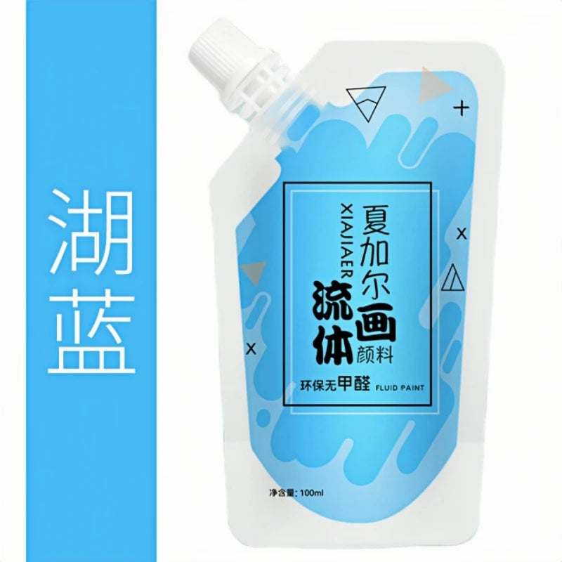 100ml Fluid Acrylic Paints for DIY Art & Crafts - Multiple Colors