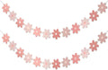 Pink Daisy Party Decor Garland Banners - Spring Boho Flower Cutouts & Flags