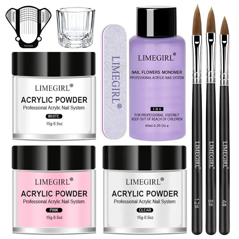 Acrylic Nail Powder & Liquid Monomer Kit for Manicure & Nail Art