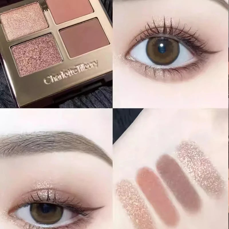 Waterproof Long Lasting Lip Gloss & Eye Shadow Palette with Hydrating Face Makeup Set