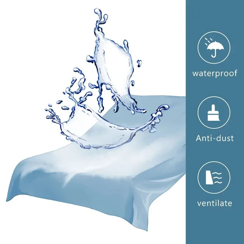 Waterproof Fitted Bed Sheet Mattress Cover Solid Color Bed Protector for Bedroom