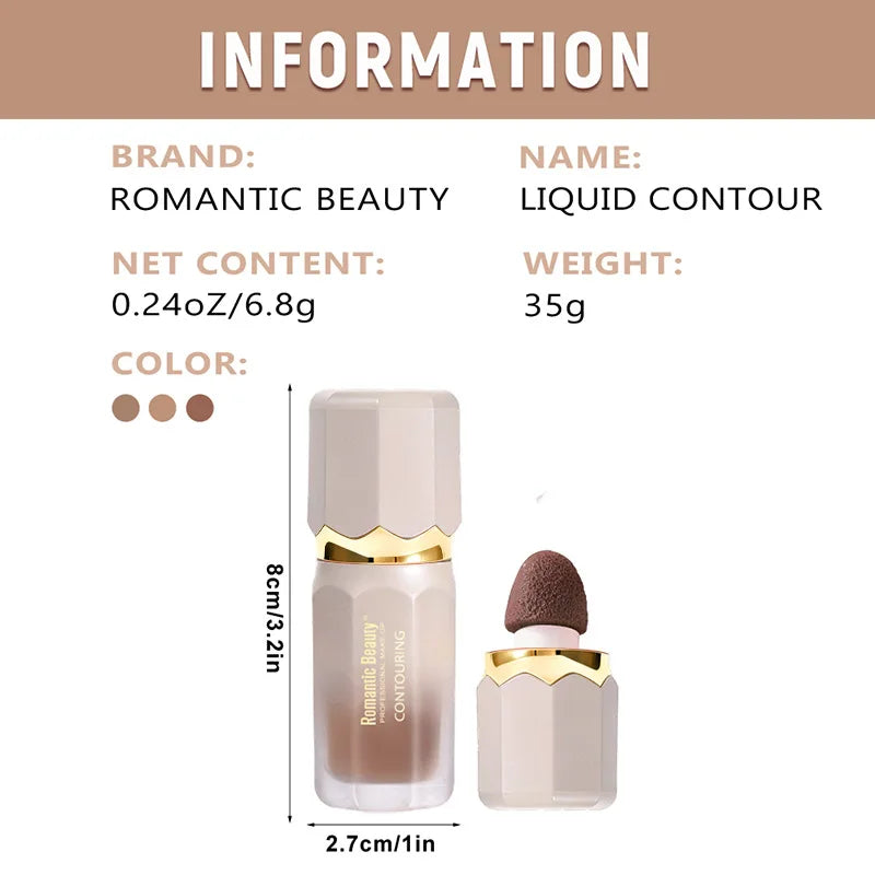 Liquid Matte Contour Stick for Face Highlighter & Blush - Long Lasting, Natural Finish
