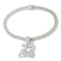 Fashion Men Hip Hop Pendant Necklace with 13mm Cuban Chain Jewelry US-23