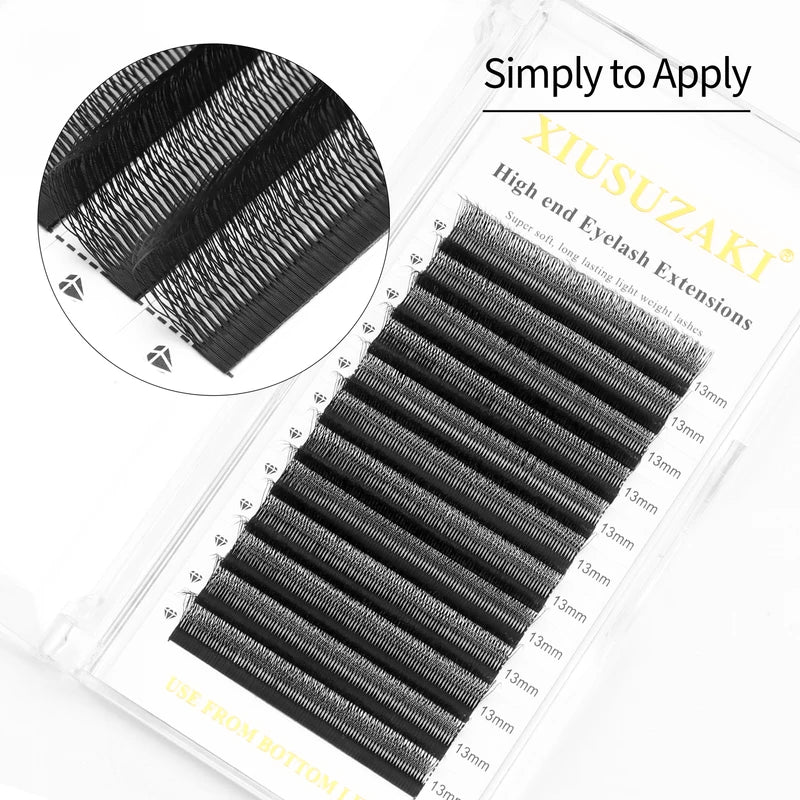 False Eyelash Extensions U Shape 5DW Premade Fans Mink Volume Lashes