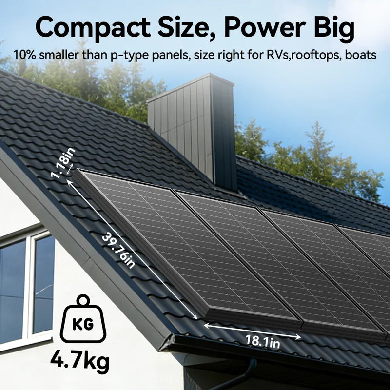 12V 400W Monocrystalline Solar Panel for Off-Grid Home & Garden Power