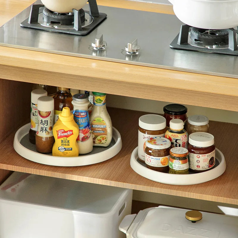 Rotatable Kitchen Condiment Rack - 360 Degree Spice Organizer, Multi-Functional Storage