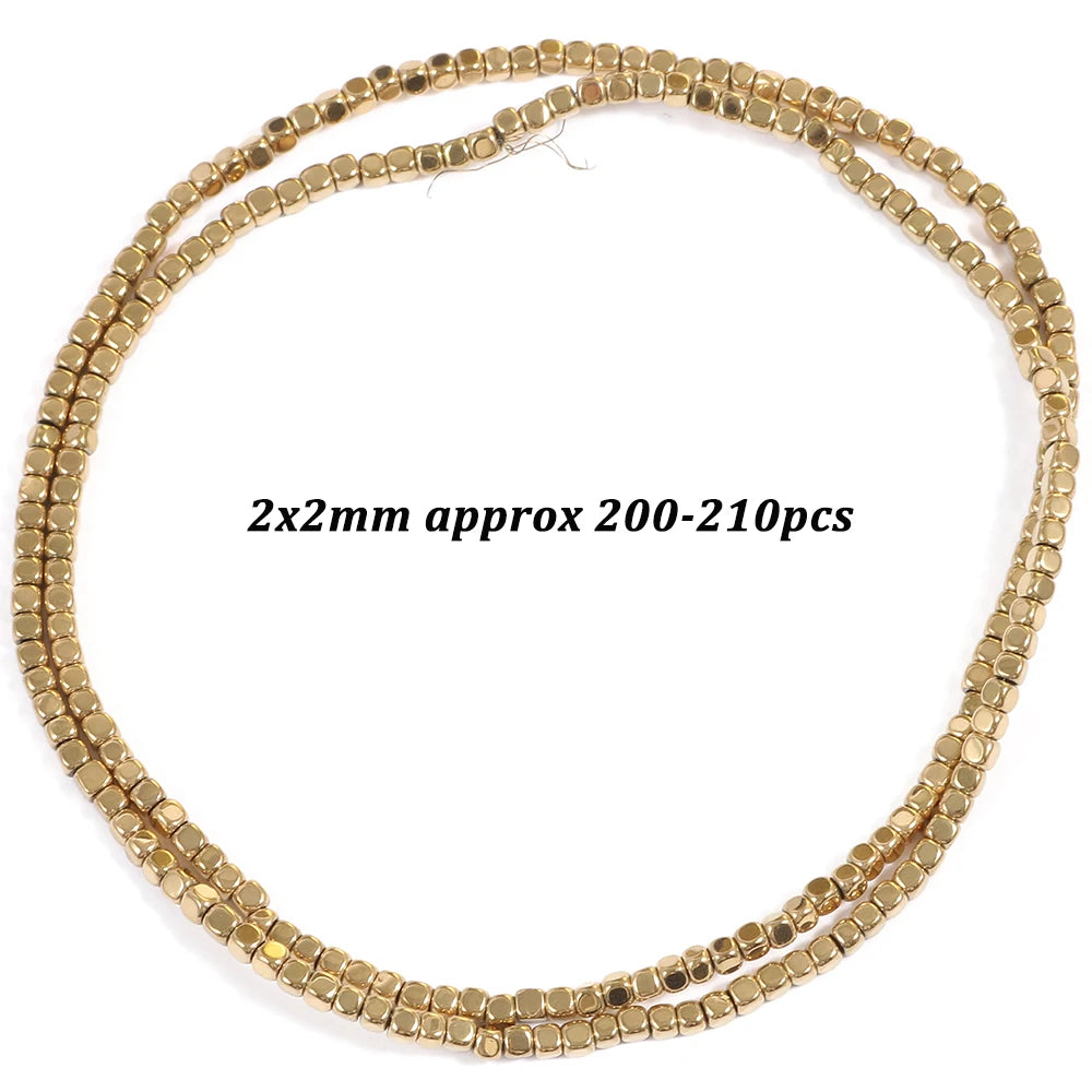 Natural Stone AAA+ Hematite Spacer Beads for Jewelry Making 15''