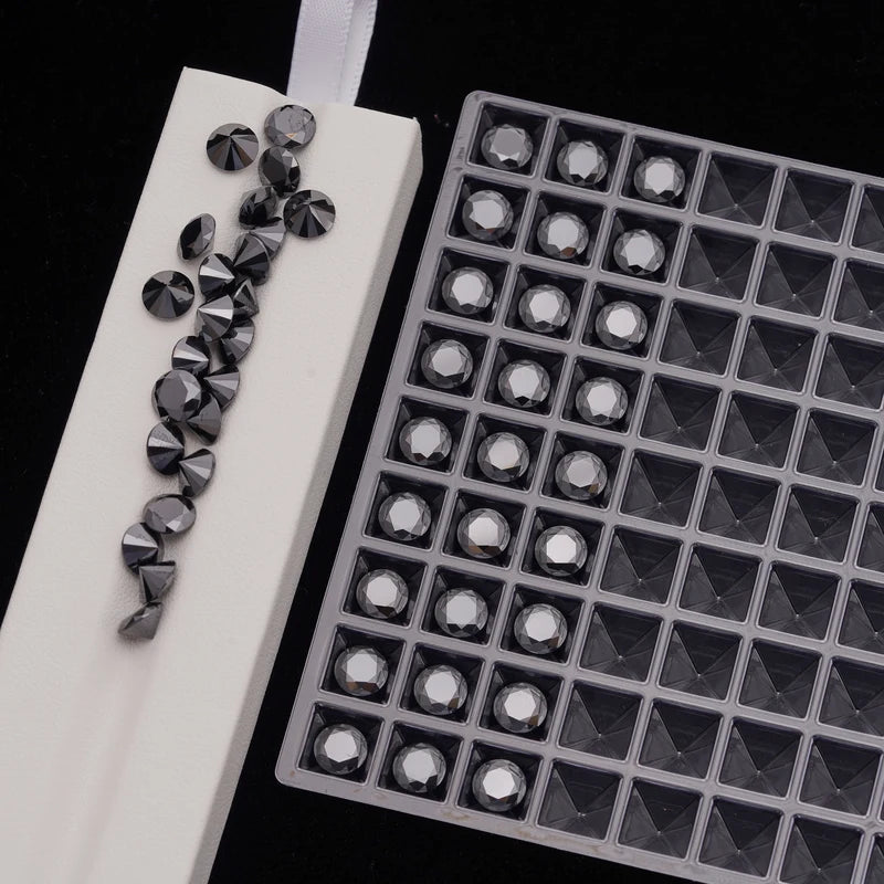 Black Moissanite Loose Stones 0.5-5ct VVS1 Excellent Cut Lab Diamonds
