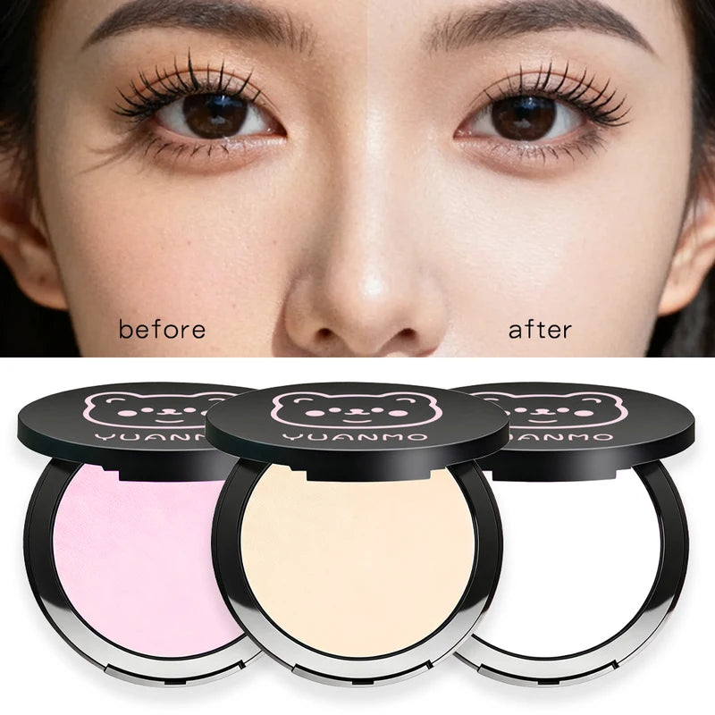 Oil Control Matte Powder Foundation Compact for All Skin Tones - Brighten & Set Makeup