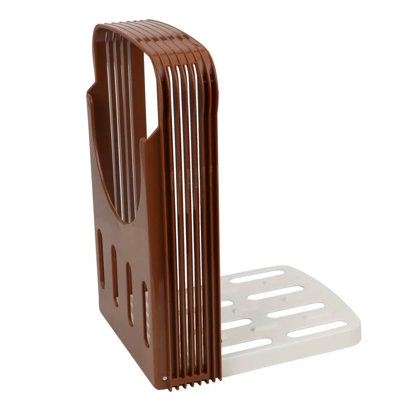 Foldable Bread Slicer Stand for Toast & Loaf Cutting - Plastic Guide